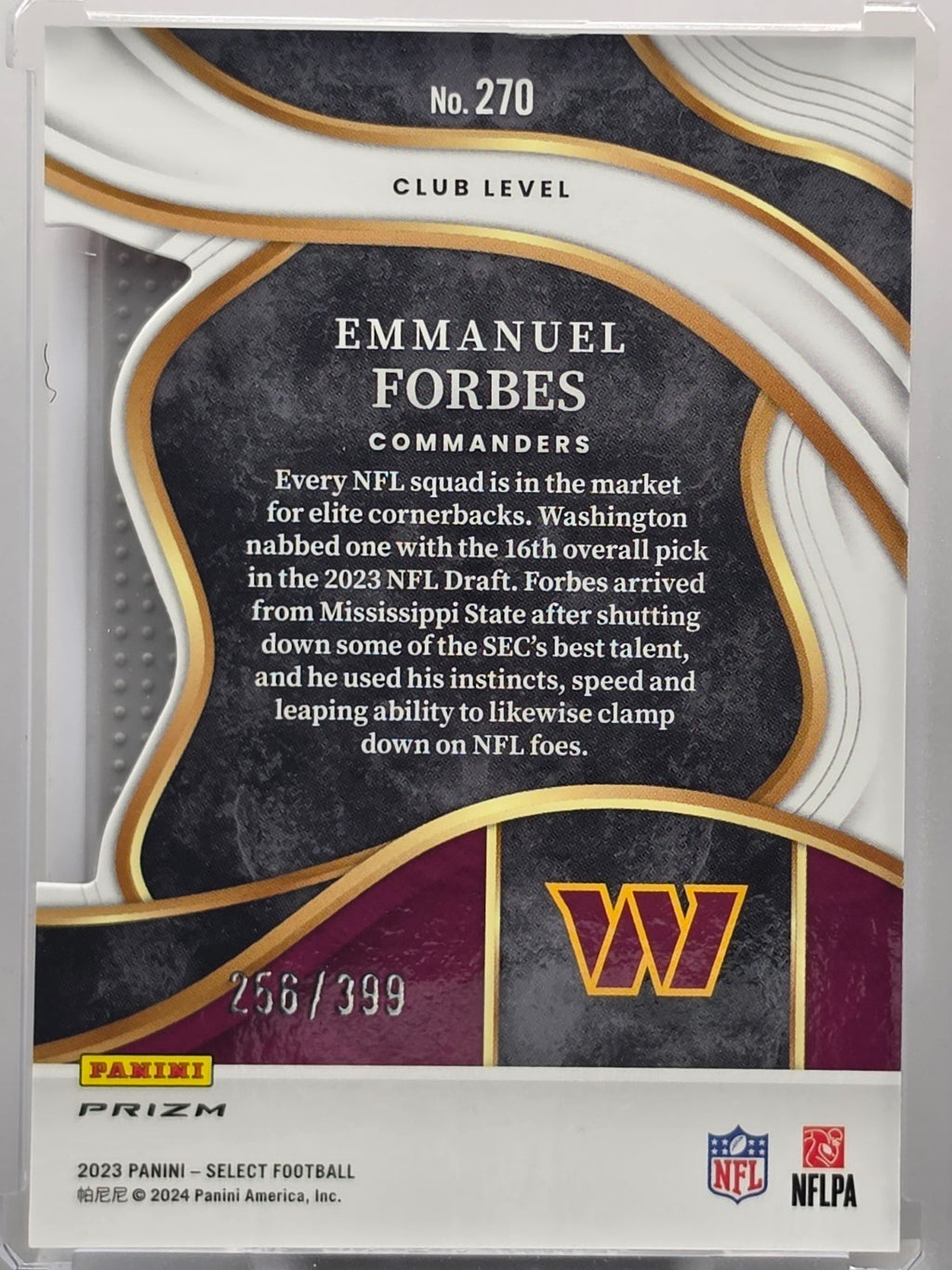 2023 Panini Select - Emmanuel Forbes (RC) - Orange /399 - #270