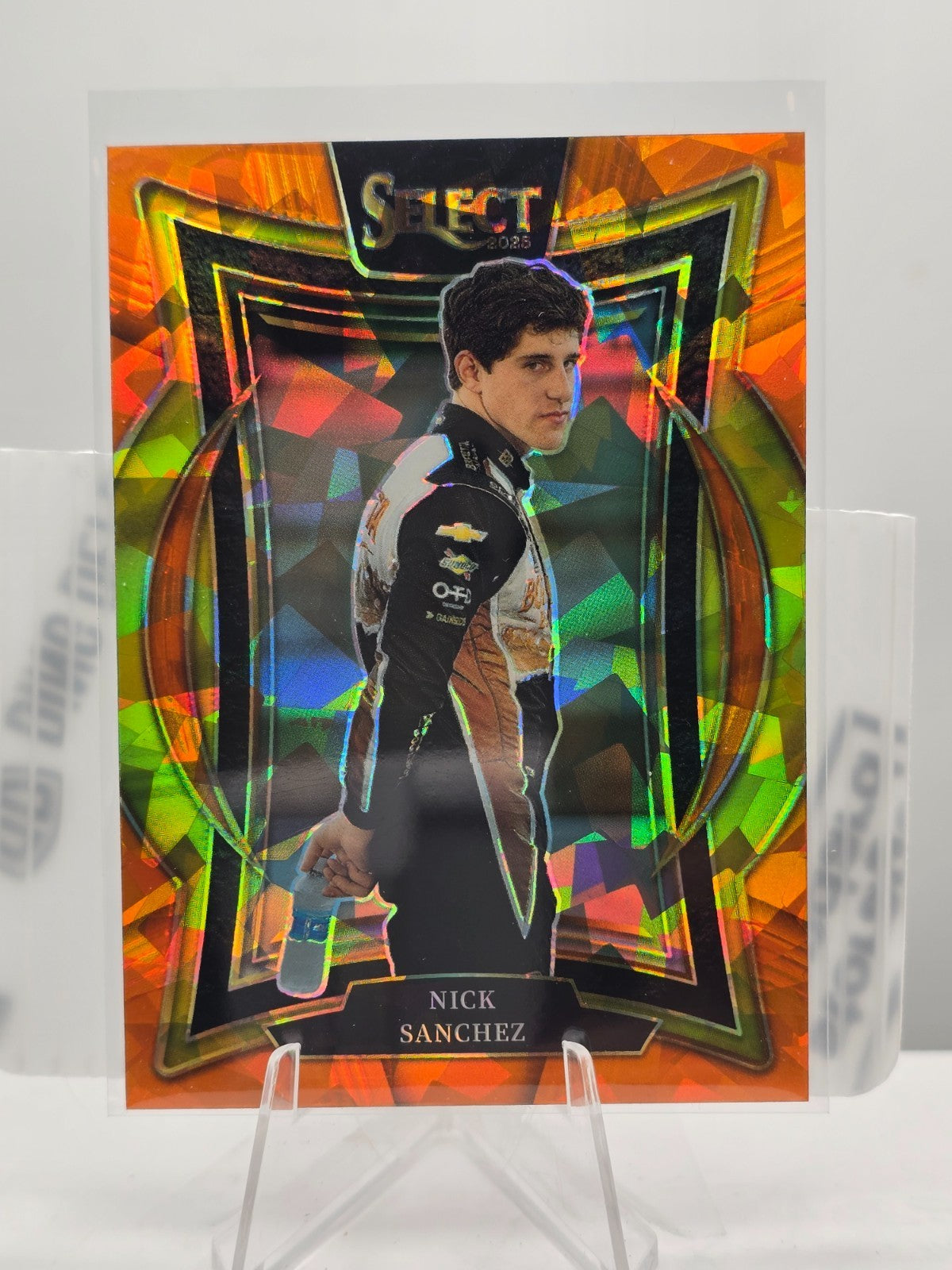 2025 Select Nascar Racing - #4 Nick Sanchez - Grandstand - Orange Cracked Ice