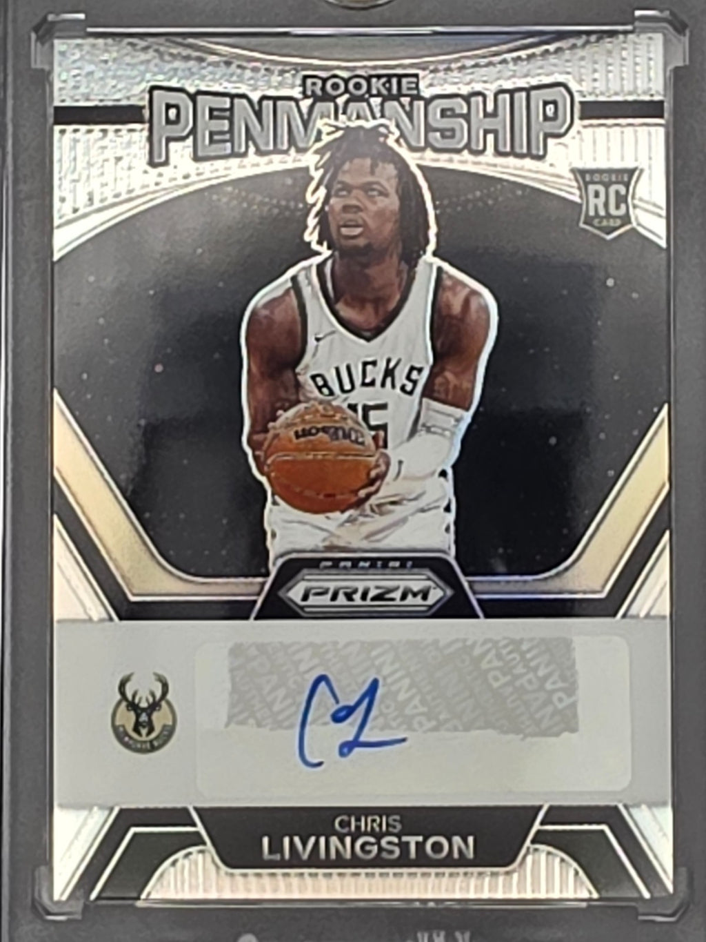 2023-24 Panini Prizm Rookie Penmanship Chris Livingston Silver Auto RC