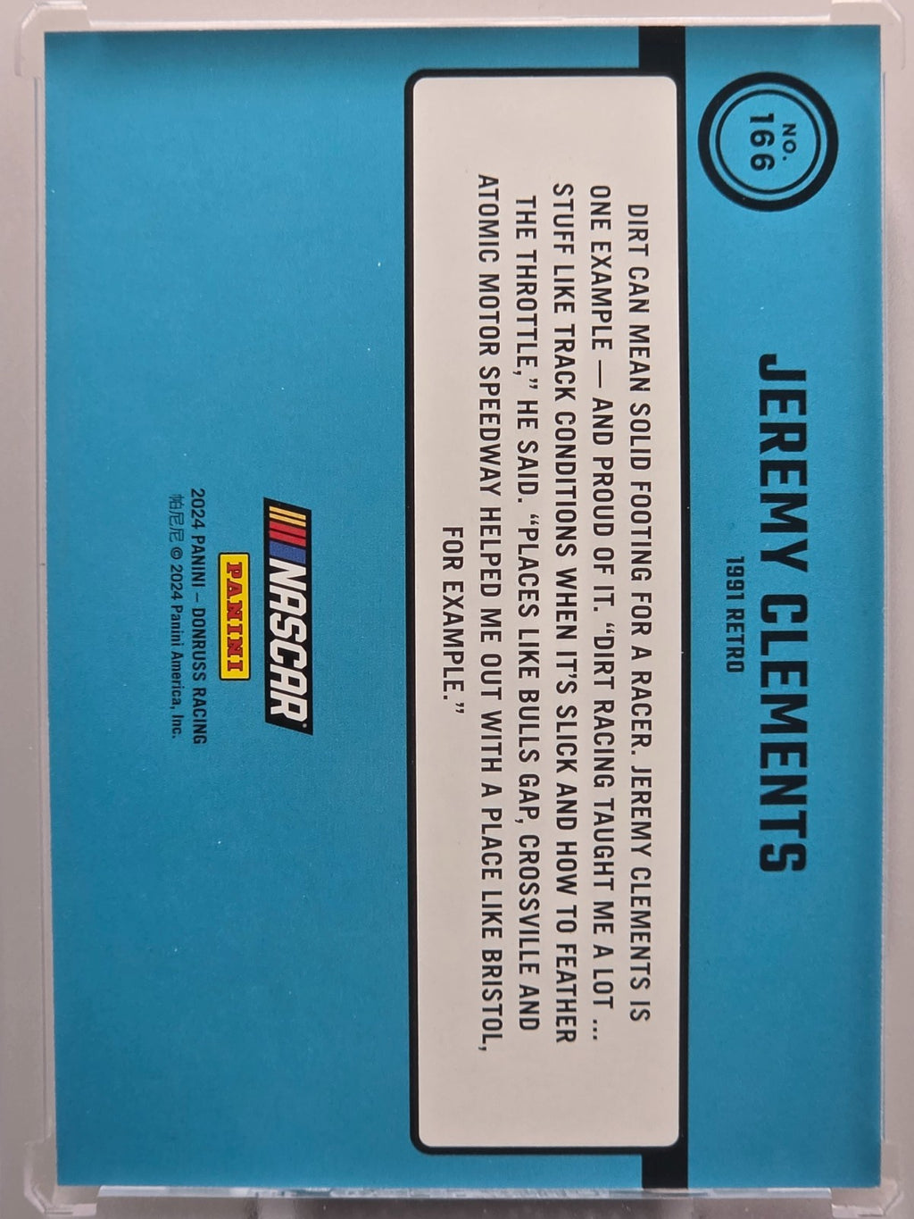 2024 Panini Donruss - Jeremy Clements - Throwback Red /299 - #166 - Buy 3 Get 1