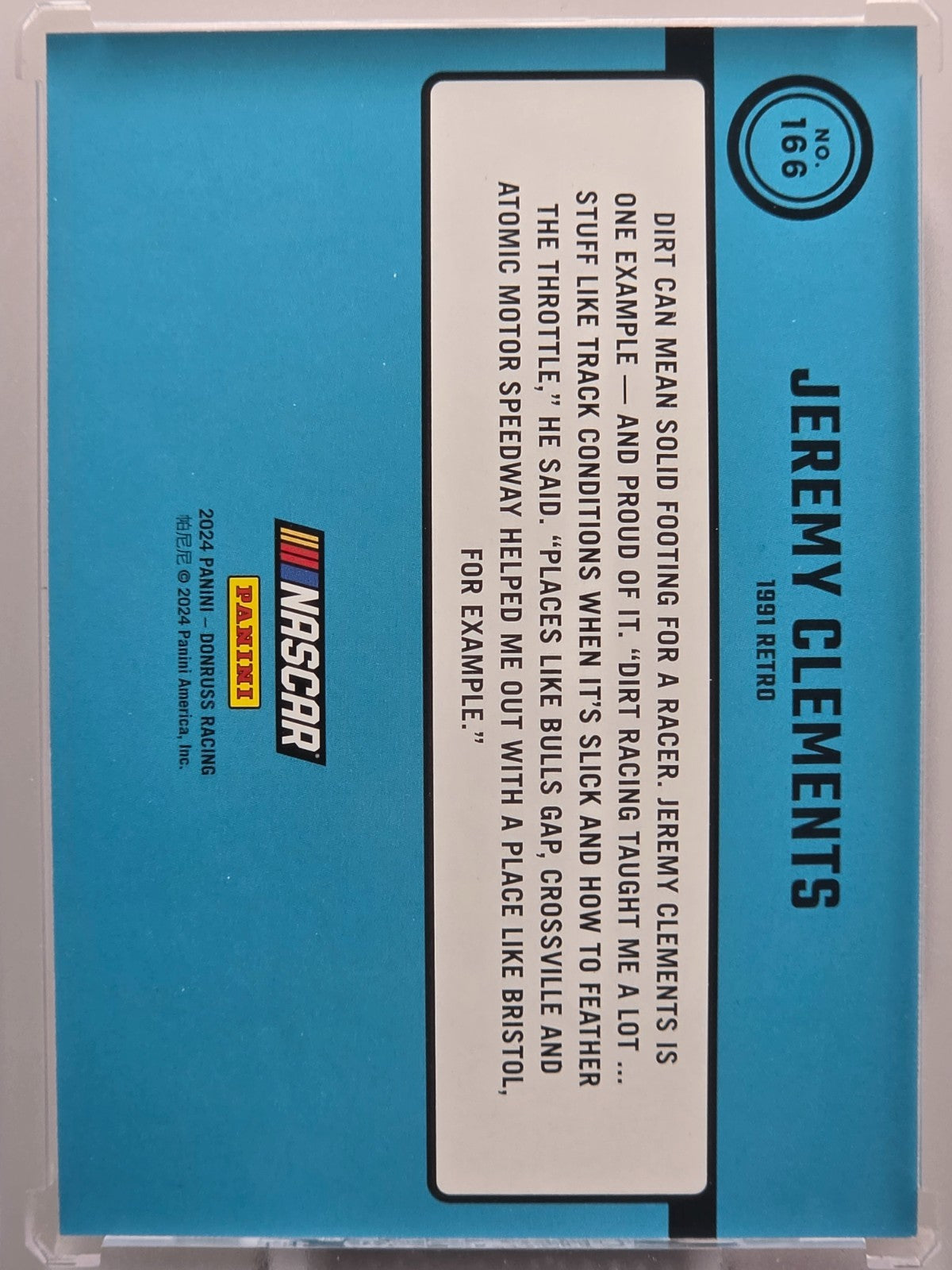 2024 Panini Donruss - Jeremy Clements - Throwback Red /299 - #166 - Buy 3 Get 1