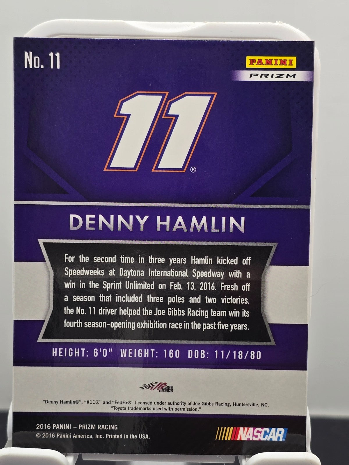 2016 Prizm Racing - #11 Denny Hamlin - Red, White & Blue Prizm SP