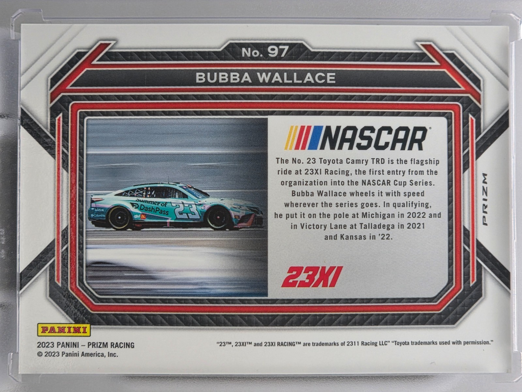 2023 Prizm Racing - Bubba Wallace - Blue & Carolina Blue Hyper Prizm - #97