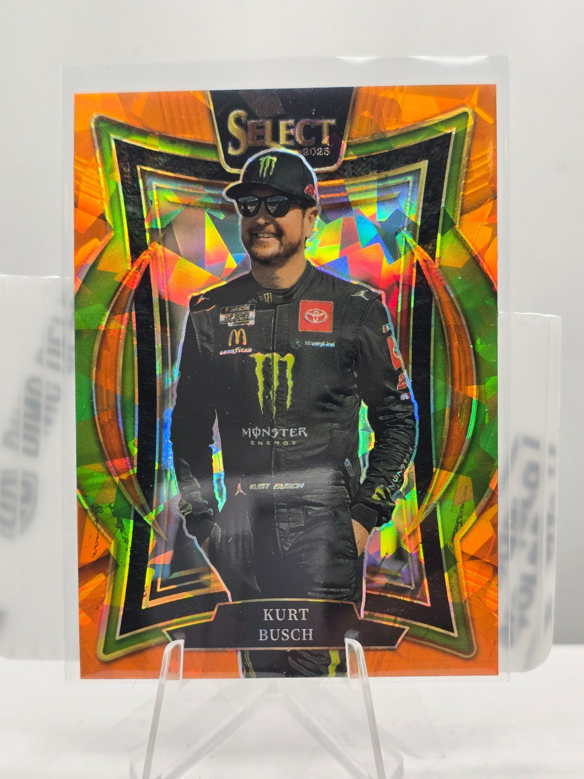 2025 Select Nascar Racing - #28 Kurt Busch - Grandstand - Orange Cracked Ice