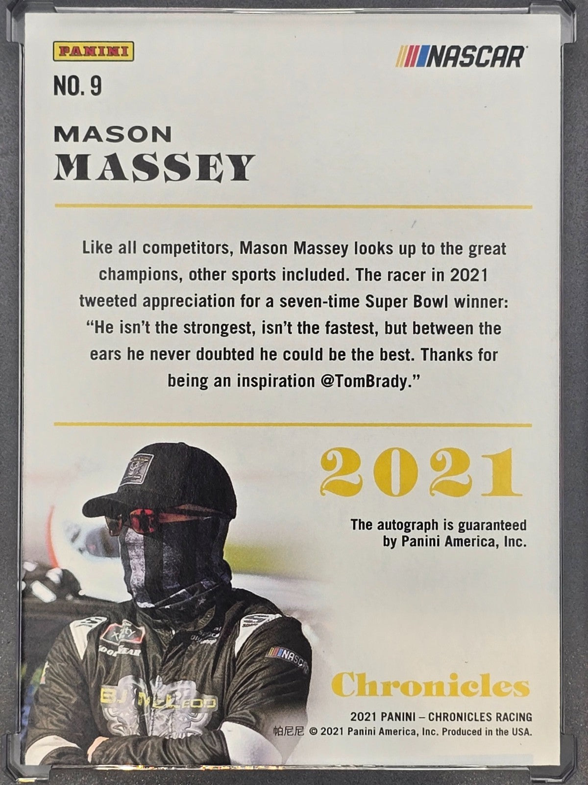 2021 Chronicles Racing - Mason Massey - Autograph - #9