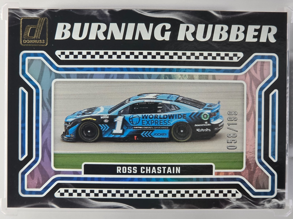 2024 Panini Donruss - Ross Chastain - Burning Rubber /199 - #18 - Buy 3 Get 1