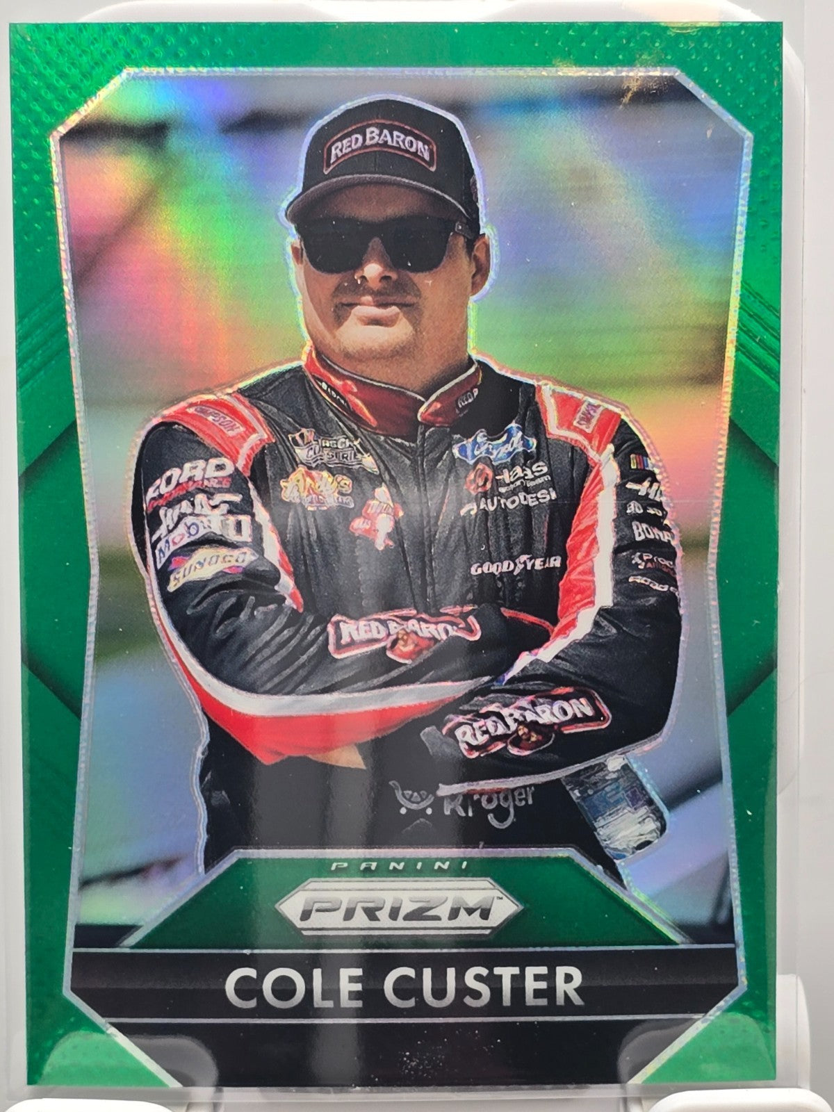 2025 Prizm Racing   #189 Cole Custer   Throwback   Green Prizm0