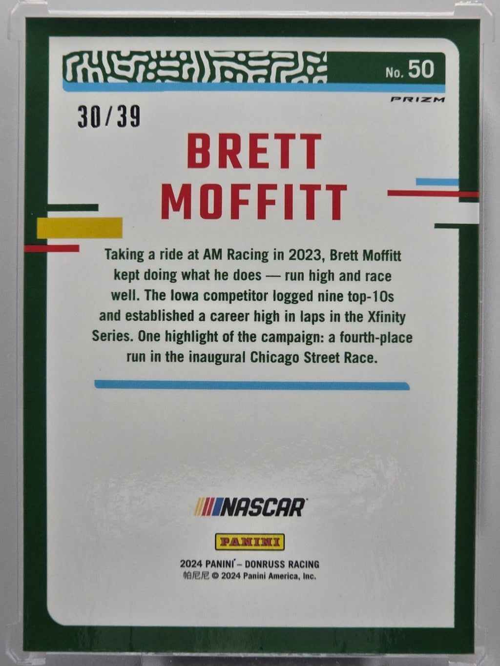 2024 Panini Donruss - Brett Moffitt - Black Velocity /39 - #50 - Buy 3 Get 1