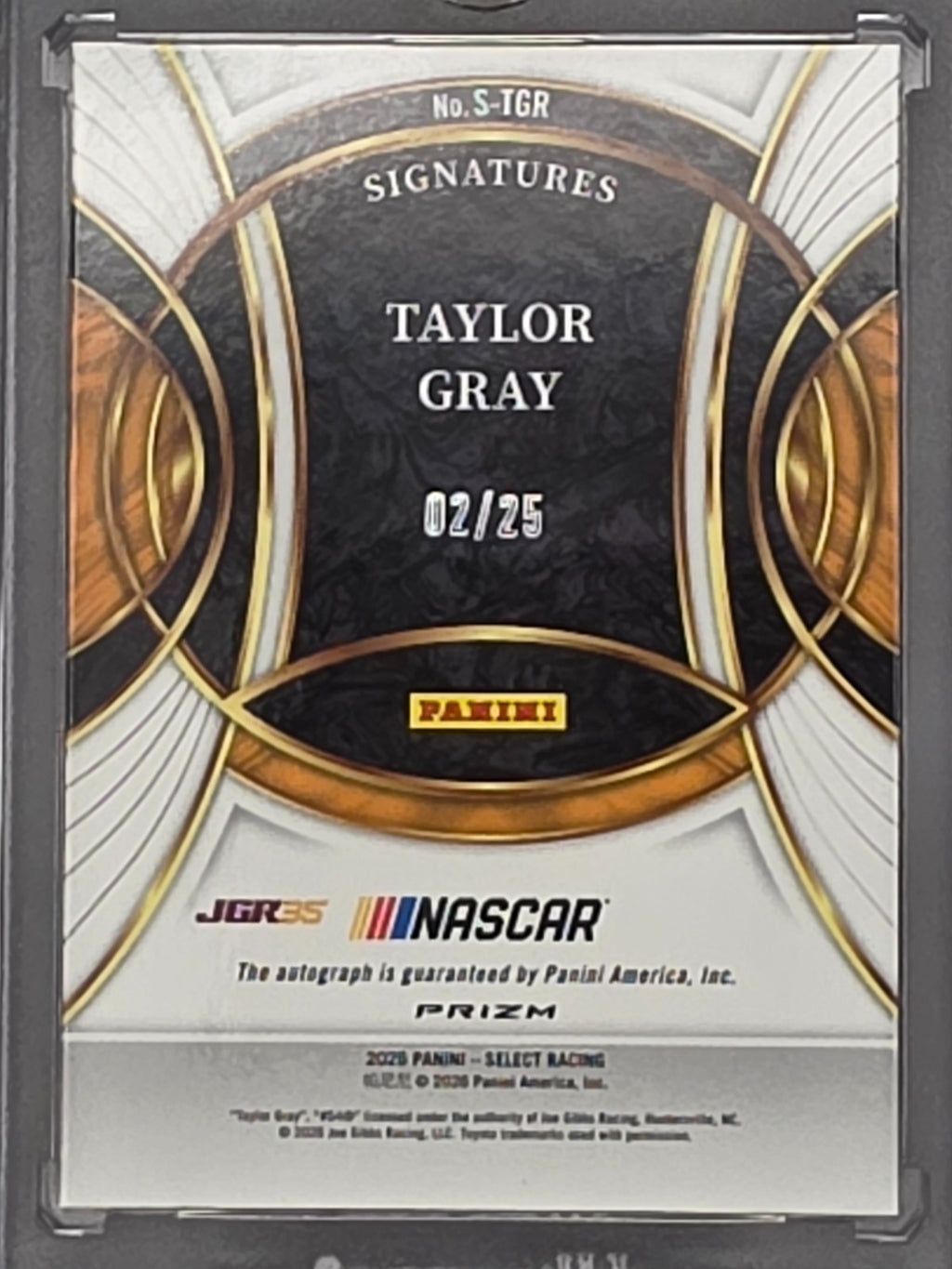 2026 Select Racing - Taylor Gray - Signatures - Tie-Dye /25 - #S-TGR