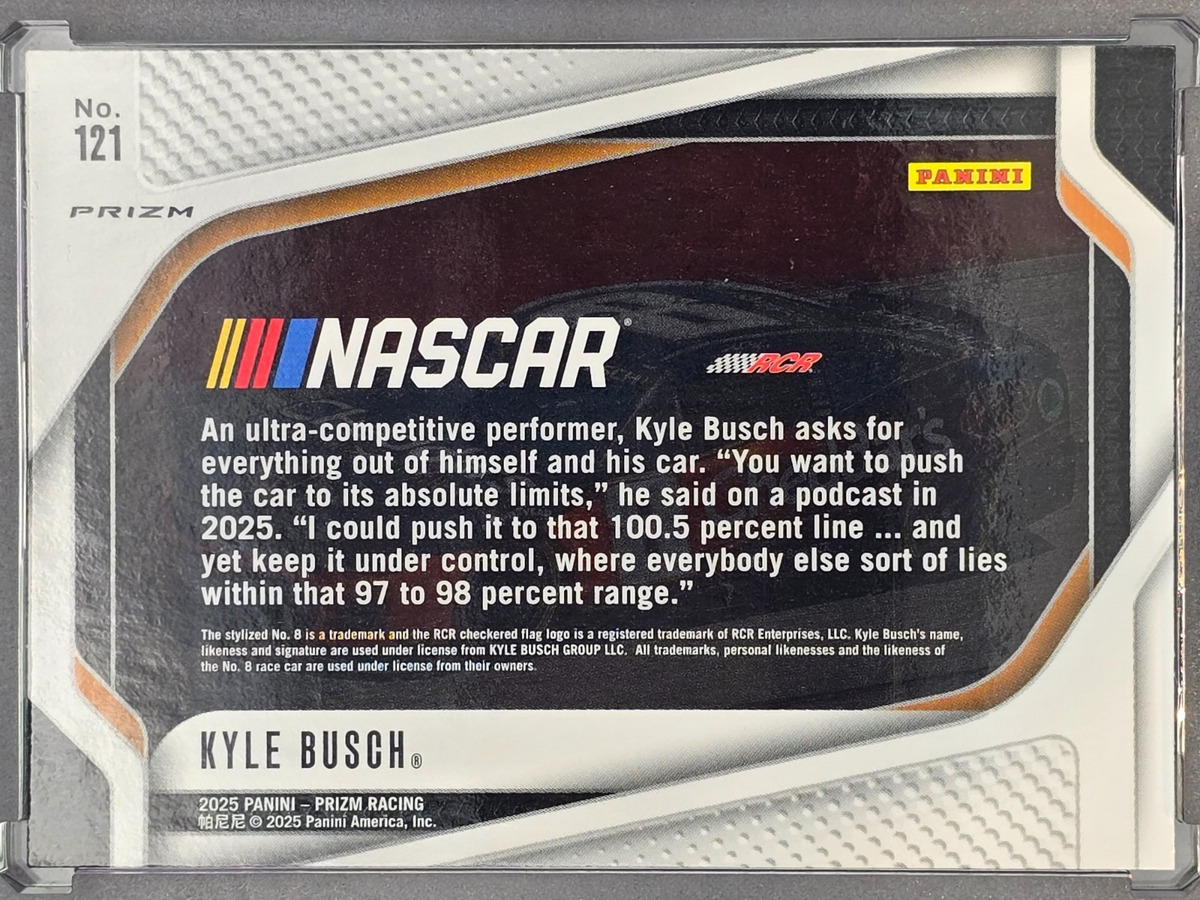 2025 Prizm Nascar Racing - #121 Kyle Busch - Holo / Silver Prizm