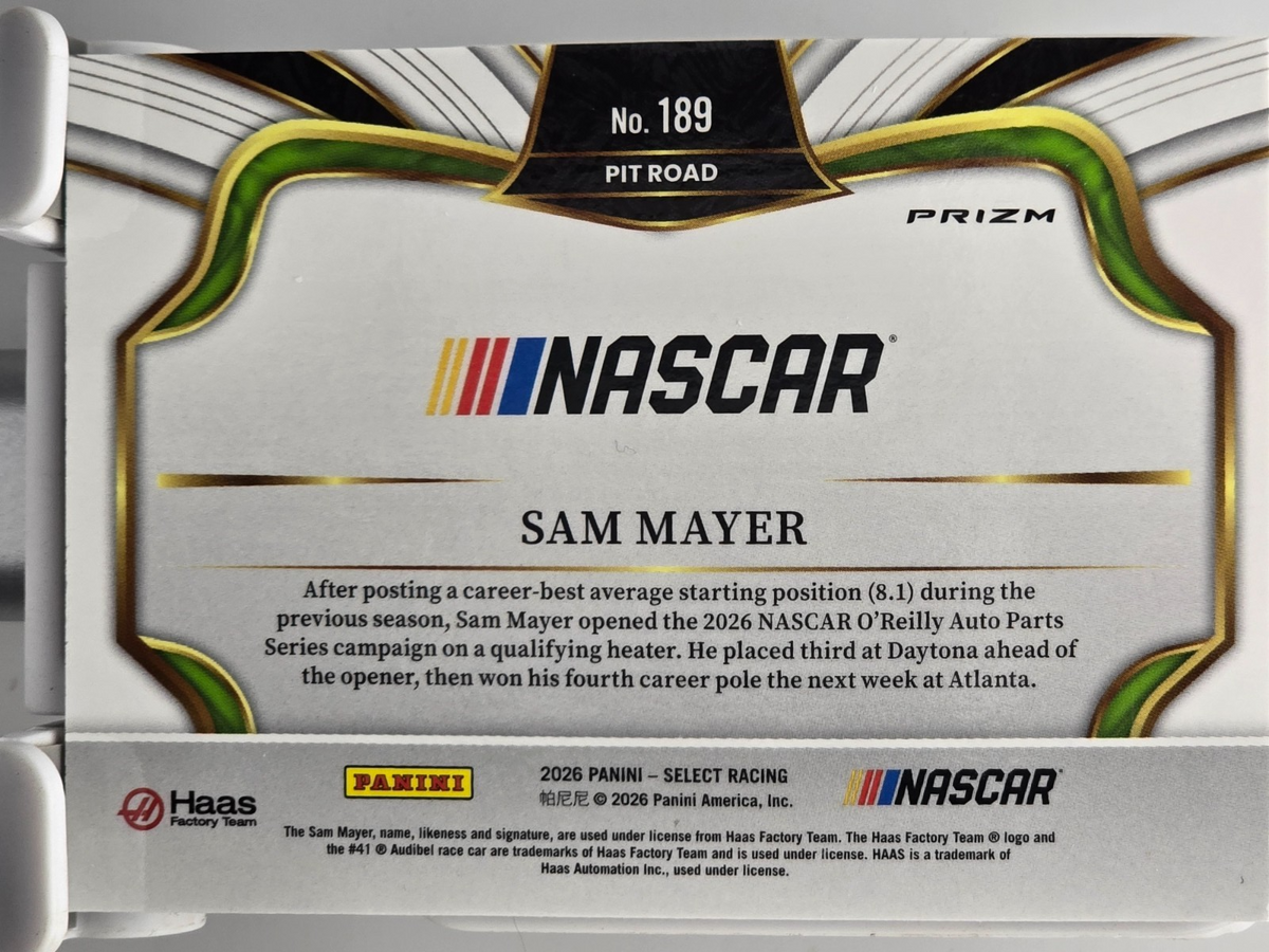 2026 Select Racing - #189 Sam Mayer - Pitroad - Silver SP