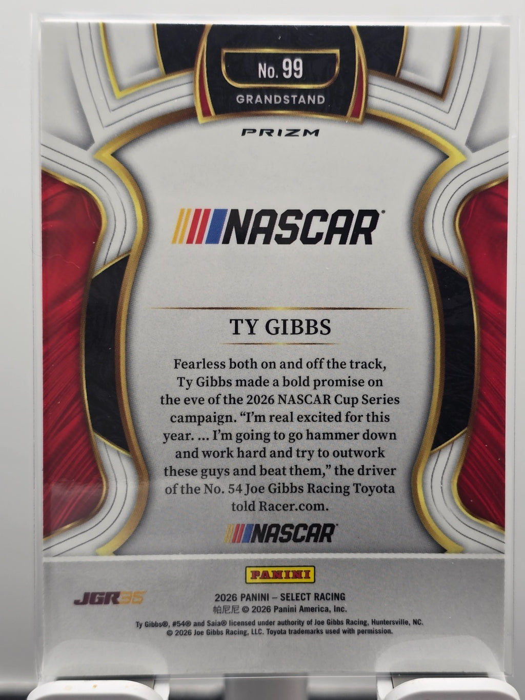 2026 Select Racing - #99 Ty Gibbs - Grandstand - Silver SP