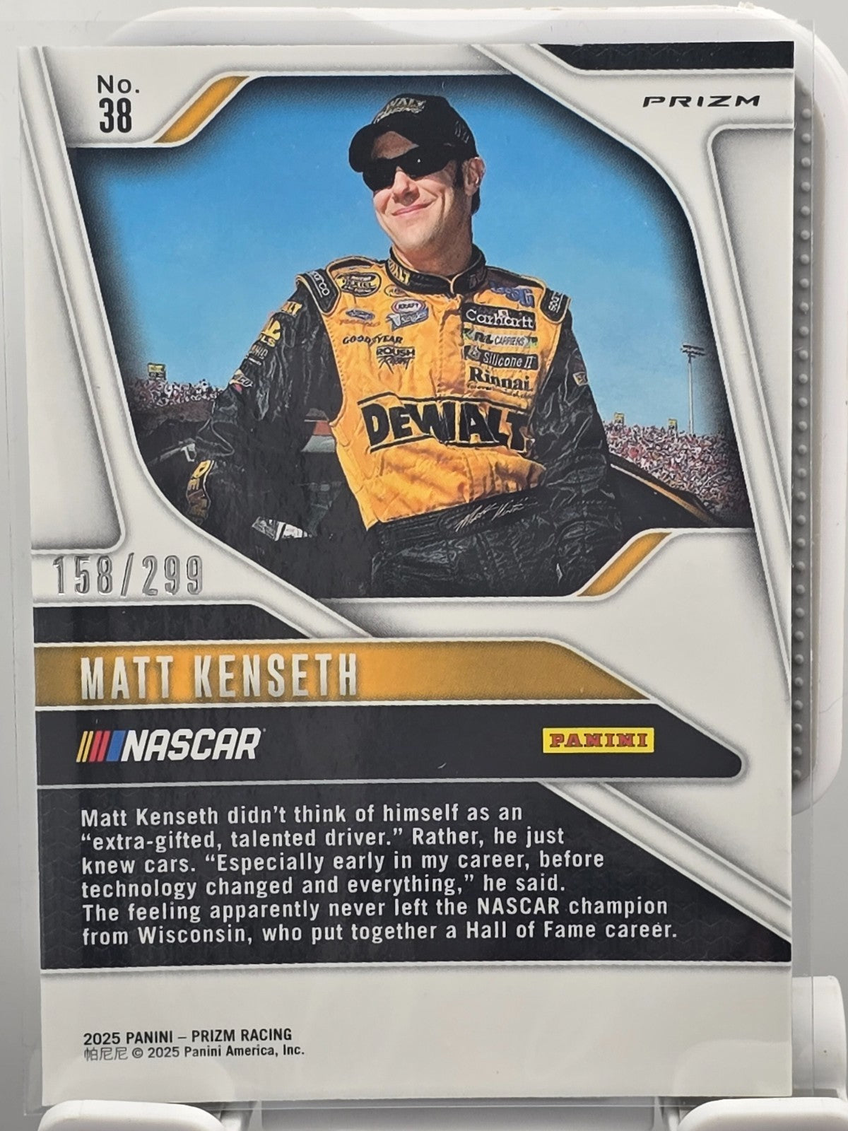2025 Panini Prizm NASCAR Racing - #38 Matt Kenseth - Flash Prizm /299