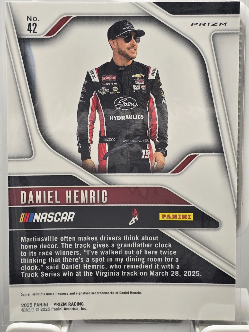 2025 Prizm Nascar Racing - #42 Daniel Hemric - Holo / Silver Prizm
