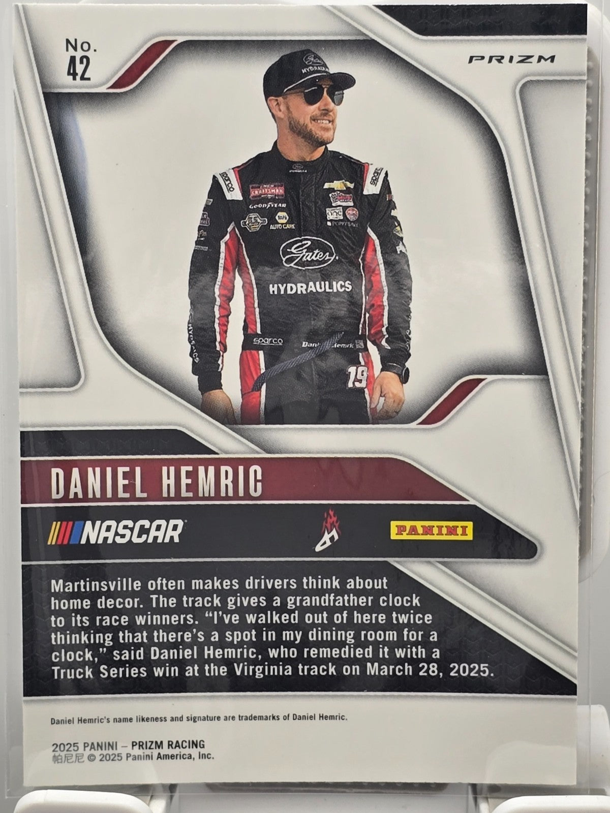 2025 Prizm Nascar Racing - #42 Daniel Hemric - Holo / Silver Prizm