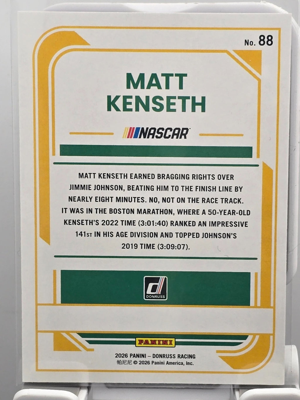 2026 Donruss NASCAR Racing - #88 Matt Kenseth - Purple Base /99
