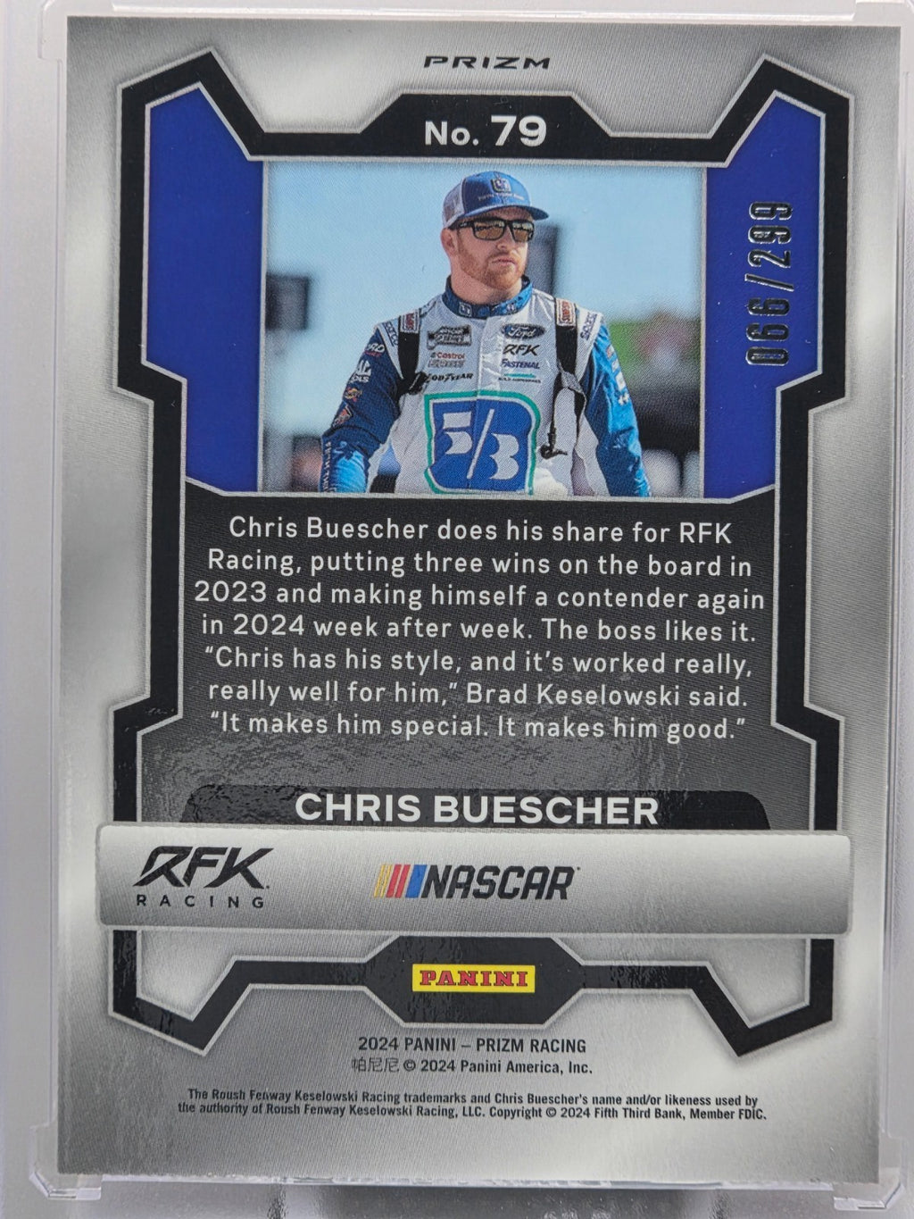 2024 Prizm Racing - Chris Buescher - Red Prizm /299 - #79