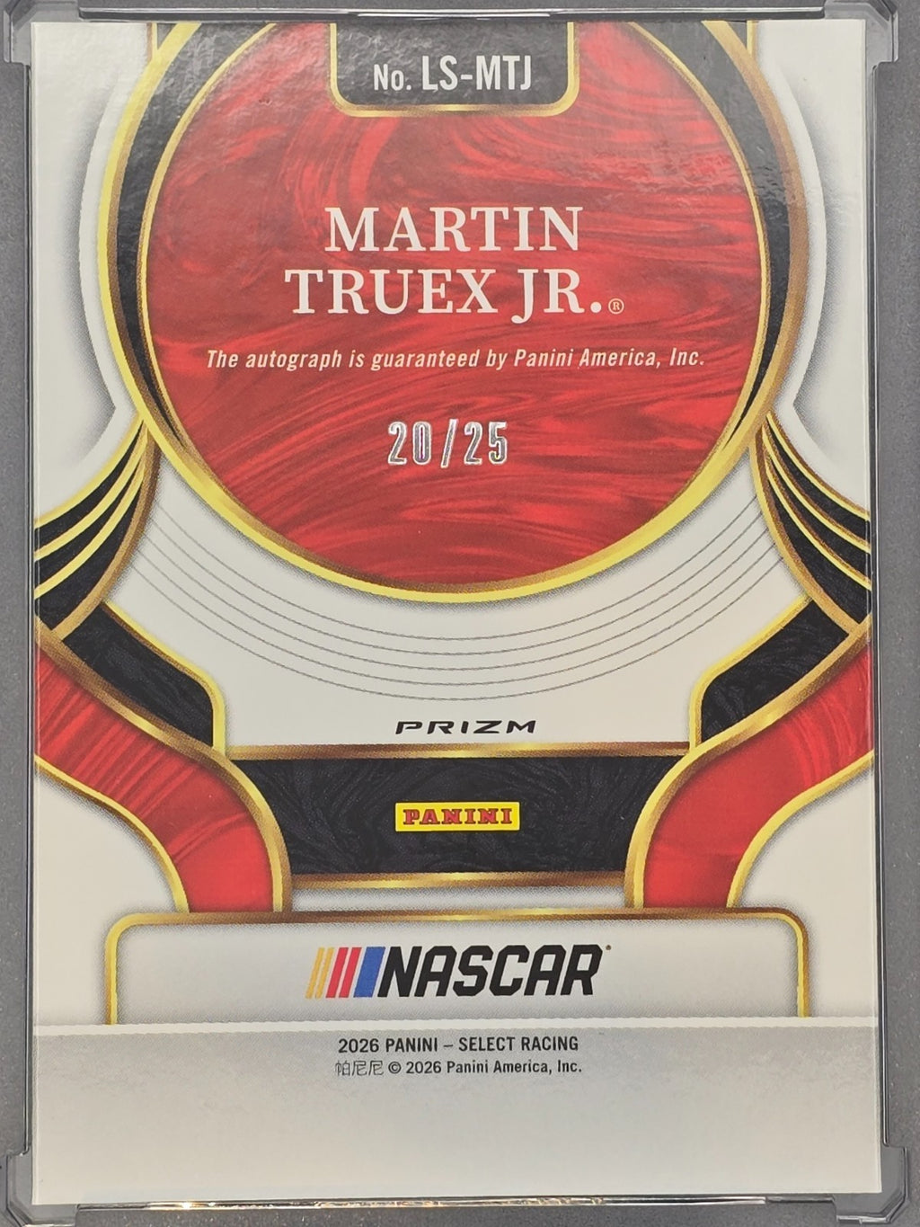 2026 Panini Select - Martin Truex Jr. - Legendary - Tie-Dye /25 - #LS-MTJ