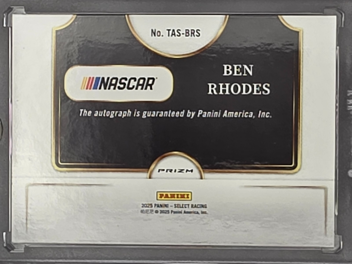 2025 Panini Select - Ben Rhodes - Trackside Action - Cracked Ice - #TAS-BRS