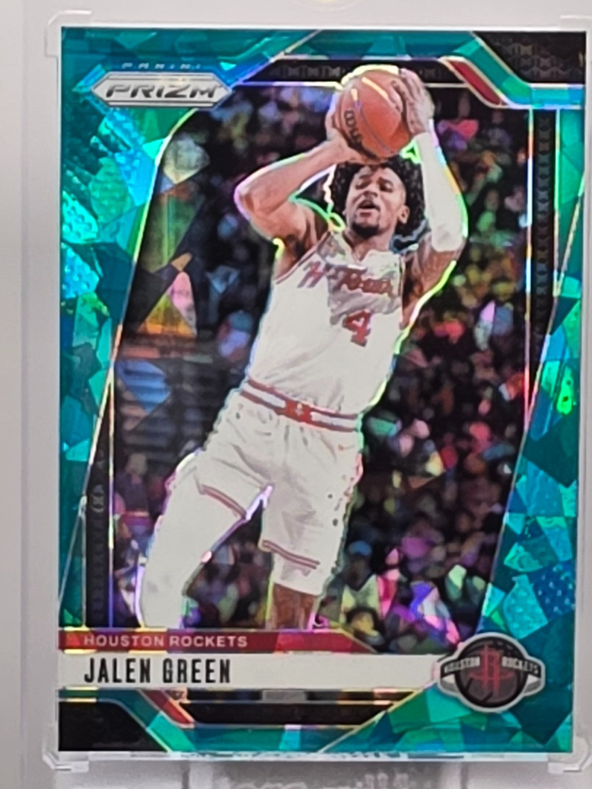 2024-25 Panini Prizm - Jalen Green - Teal Ice Prizm /225 - #102