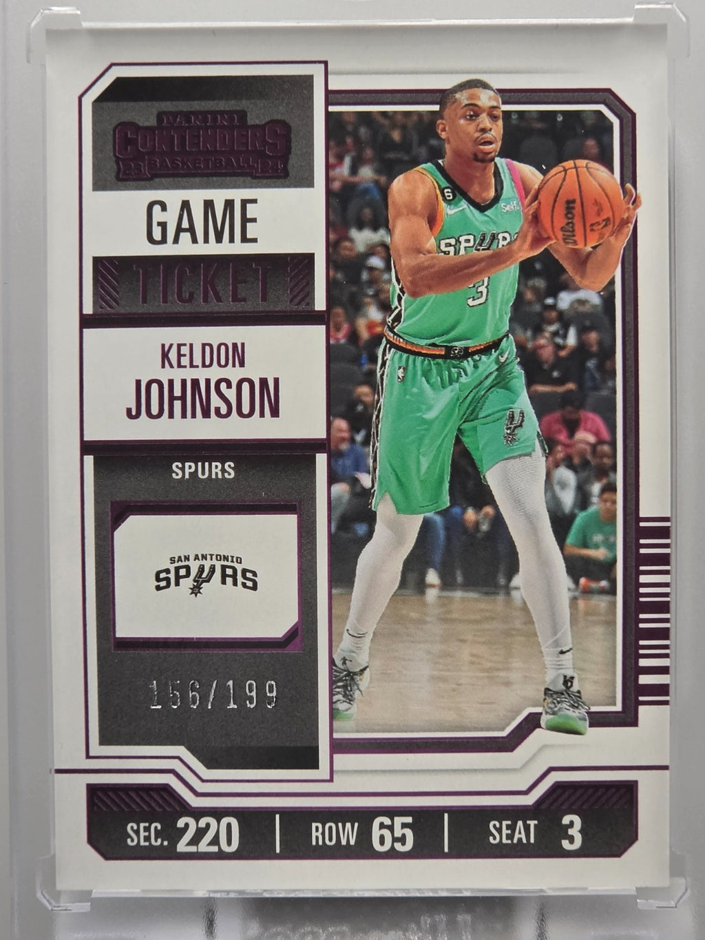 2023-24 Panini Contenders - Keldon Johnson - Purple /199 - #68