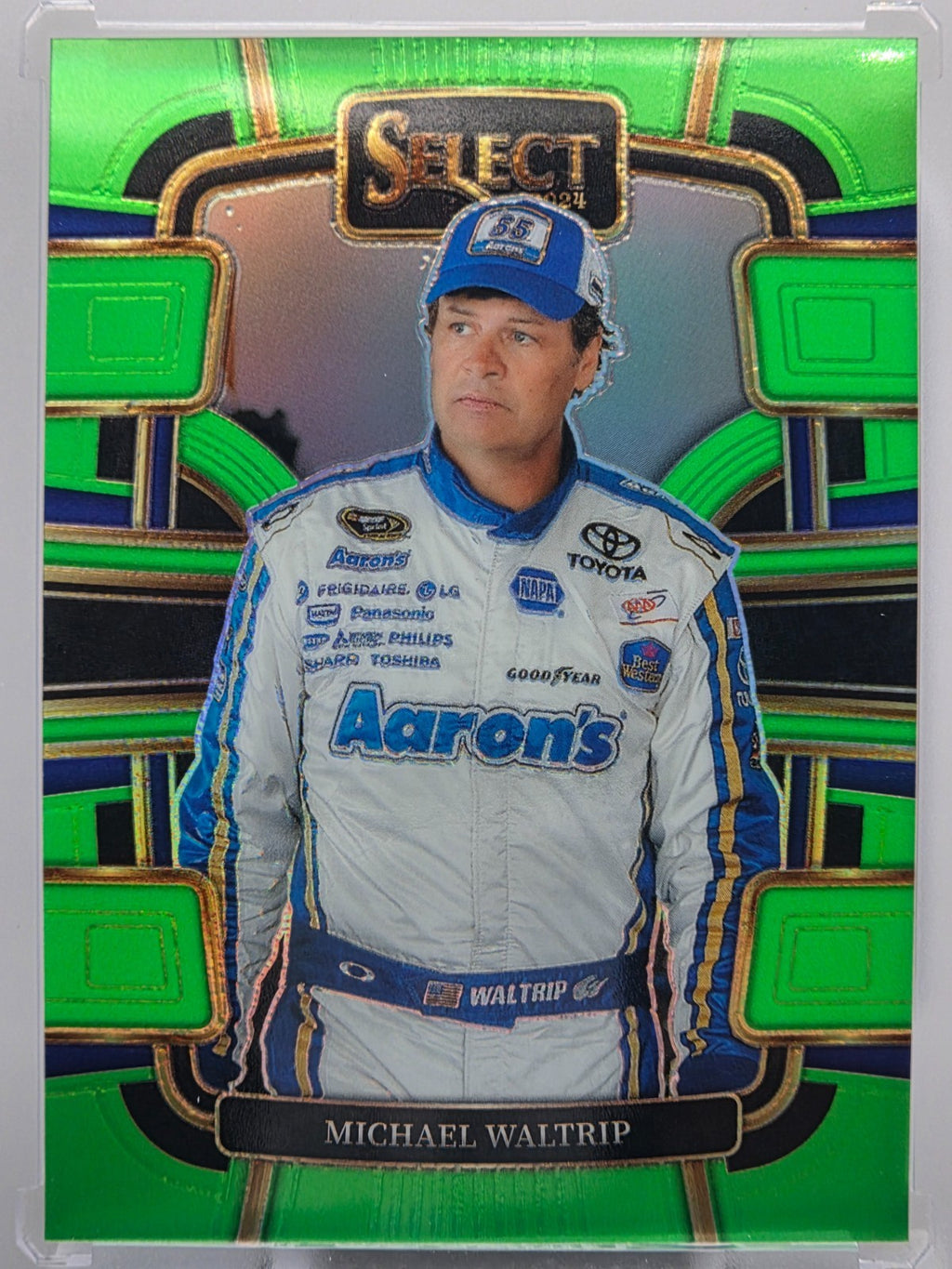 2024 Panini Select - Michael Waltrip - Neon Green Prizm /75 - #71 - Buy 3 Get 1