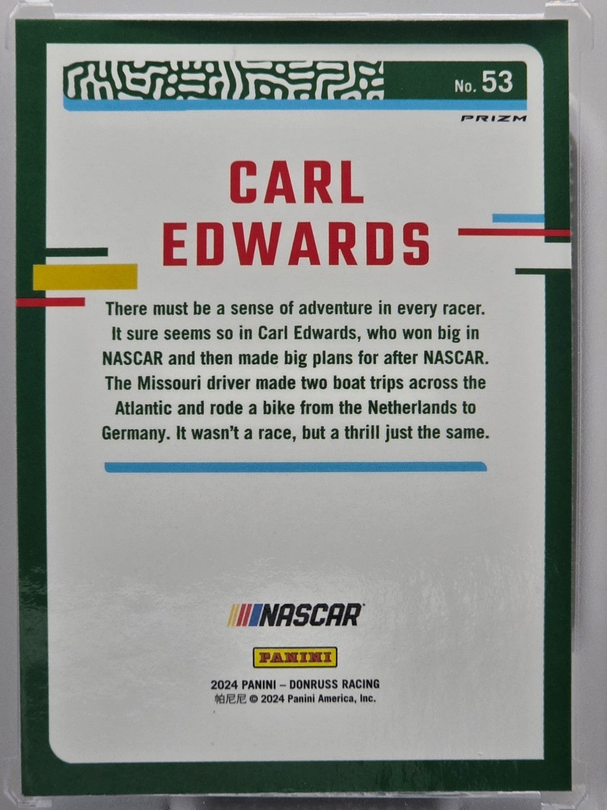 2024 Panini Donruss - Carl Edwards - Blue Velocity - #53 - Buy 3 Get 1