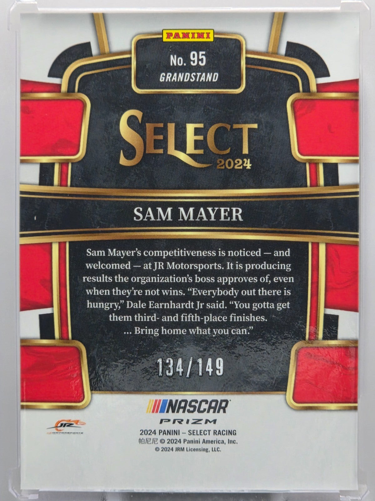 2024 Panini Select - Sam Mayer - Red Prizm /149 - #95 - Buy 3 Get 1!