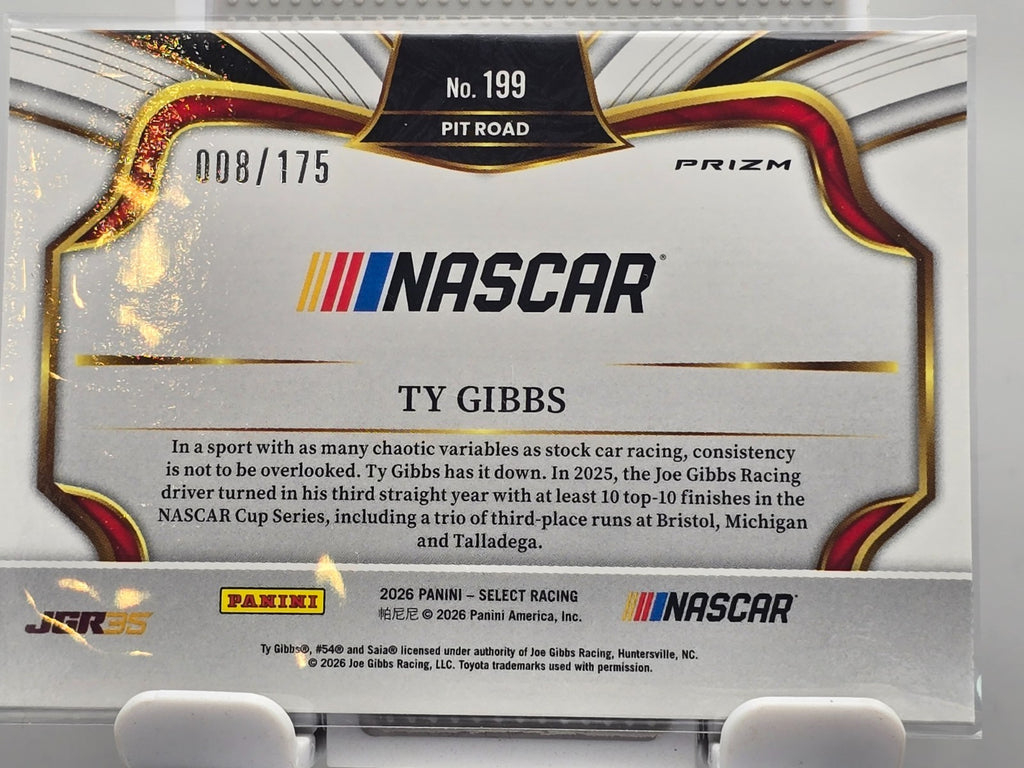 2026 Select Racing - #199 Ty Gibbs - Pitroad - Blue /175