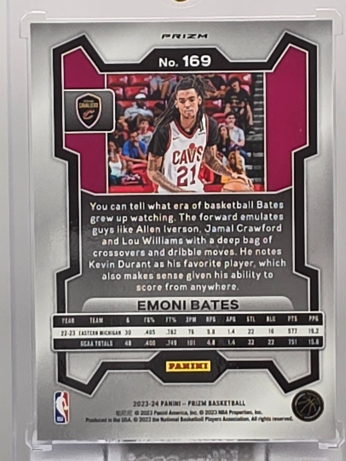 2023-24 Panini Prizm - Emoni Bates (RC) - Red, White & Blue Prizm - #169