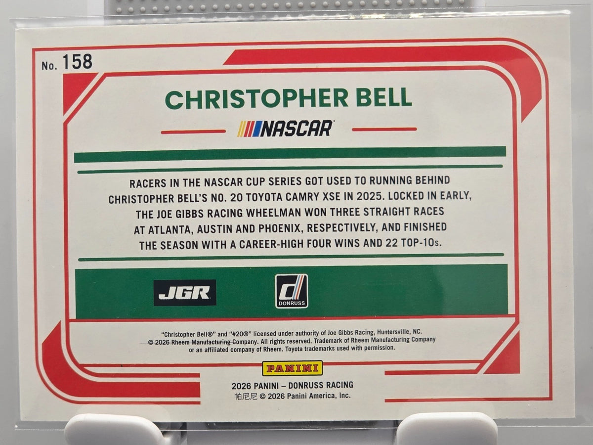 2026 Donruss NASCAR Racing - #158 Christopher Bell - Blue Base /199