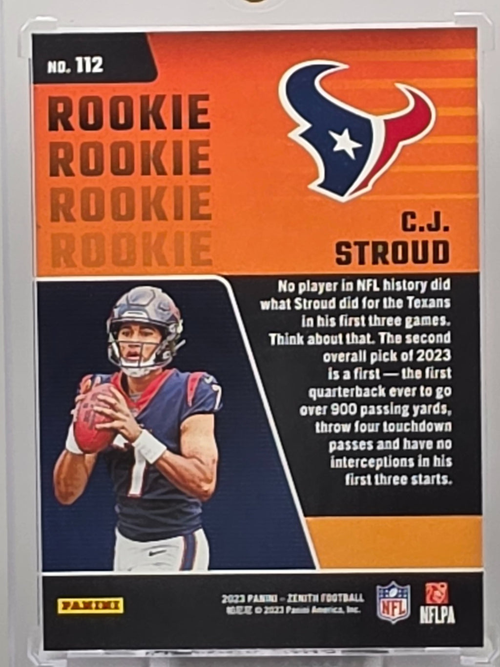 2023 Panini Zenith - CJ Stroud (RC) - Rookie Base - #112 **Buy 3 Get 1**