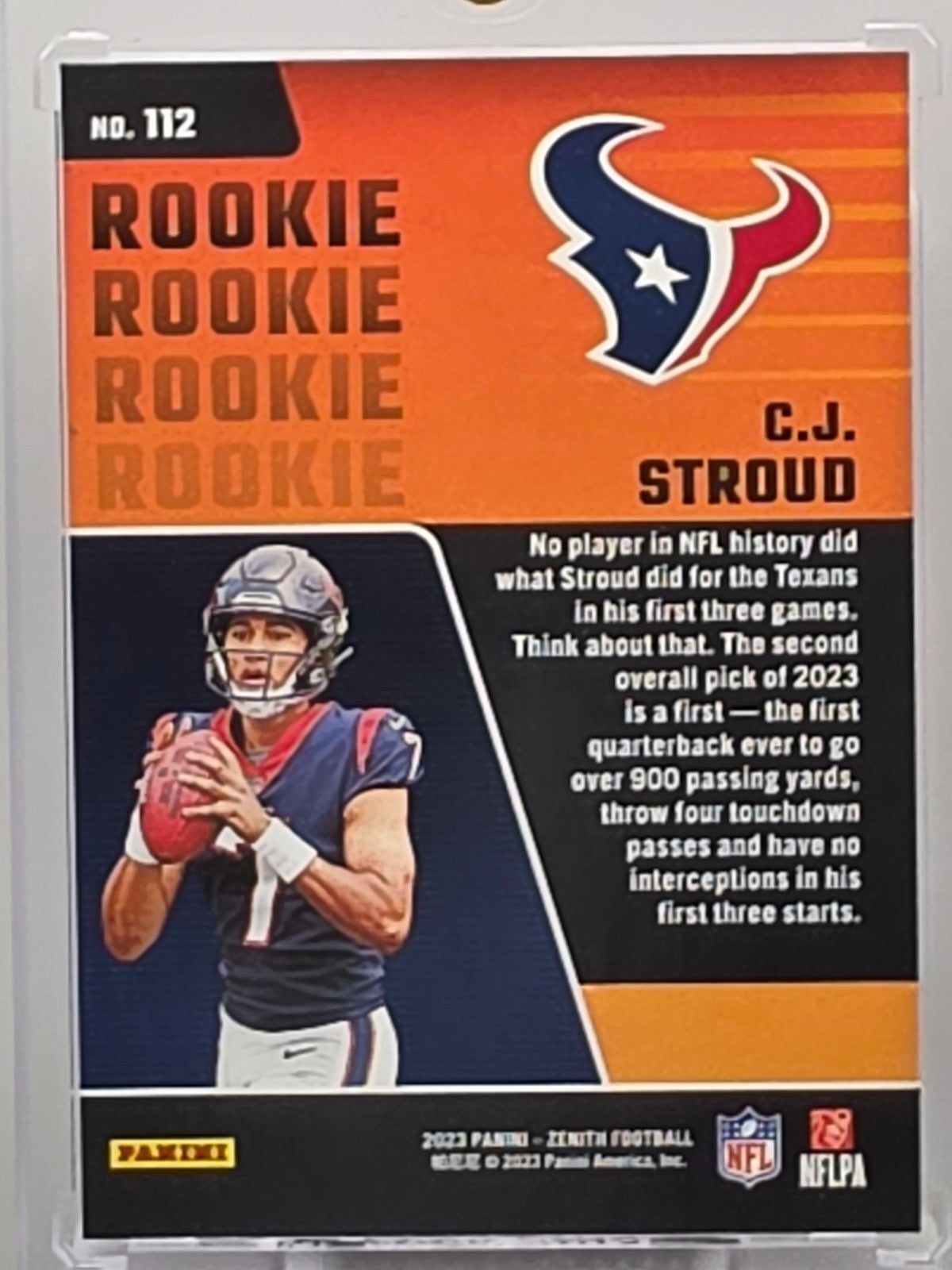 2023 Panini Zenith - CJ Stroud (RC) - Rookie Base - #112 **Buy 3 Get 1**