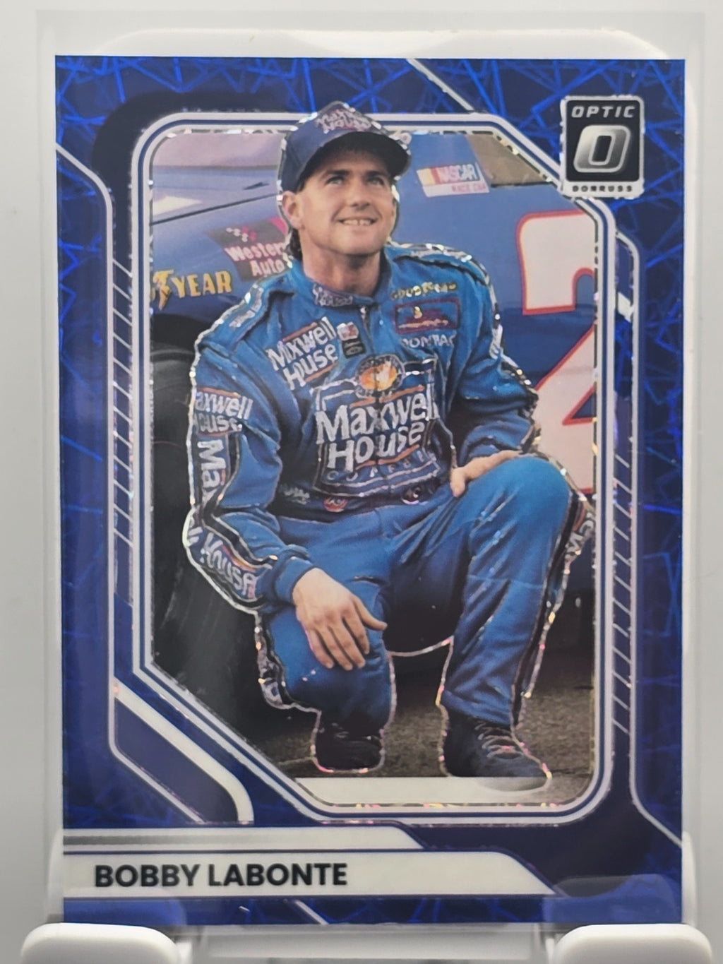 2026 Donruss OPTIC NASCAR Racing - #74 Bobby Labonte - Blue Velocity
