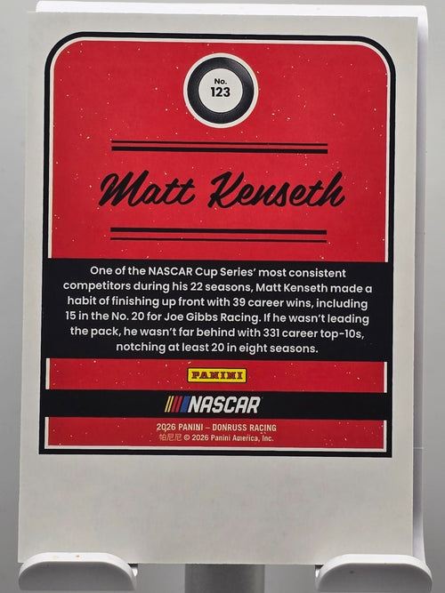#123 Matt Kenseth - Throwback - Blue Base /199 - 2026 Donruss NASCAR Racing