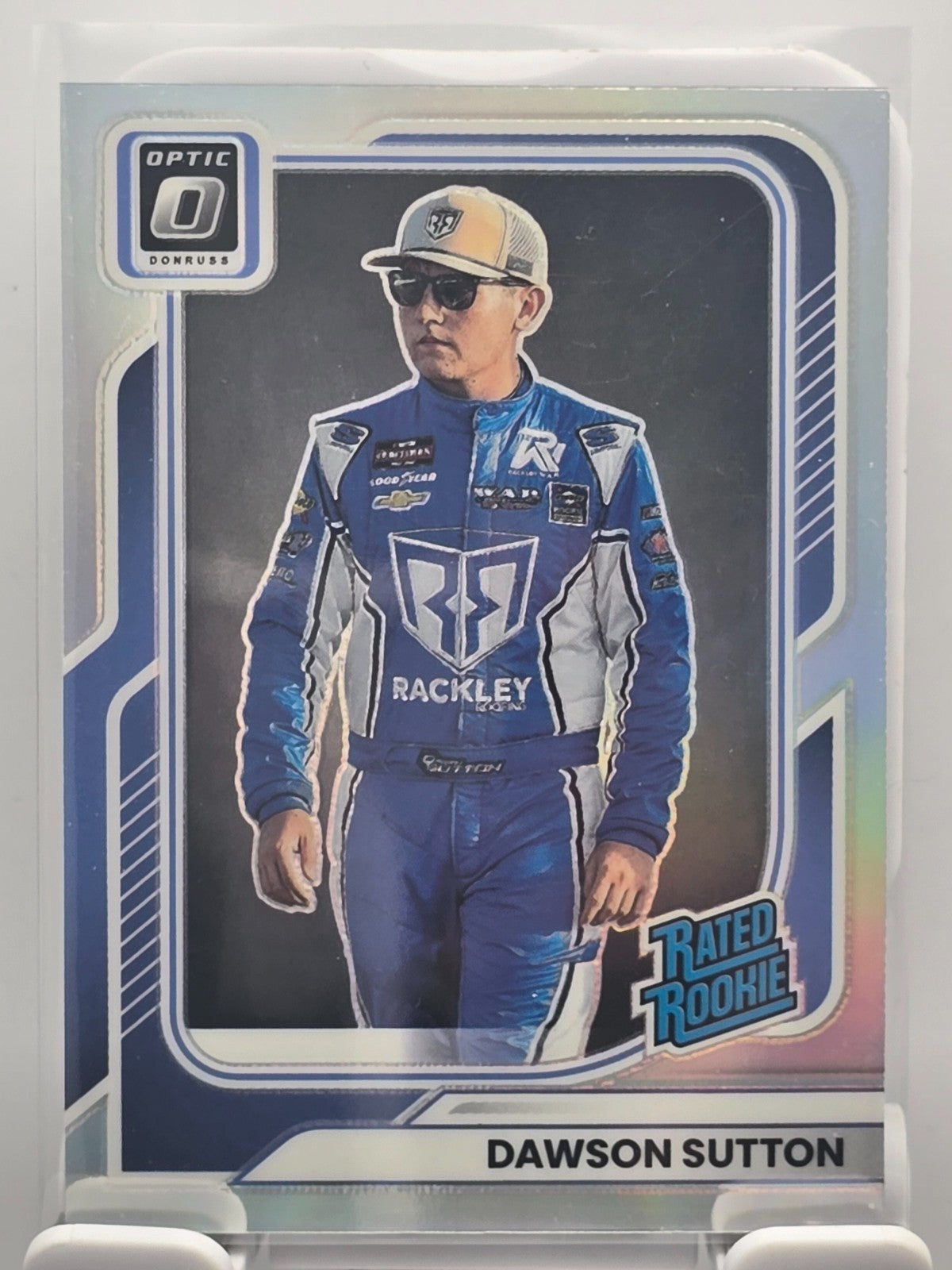 2026 Donruss OPTIC NASCAR Racing - #100 Dawson Sutton RC - Holo/Silver