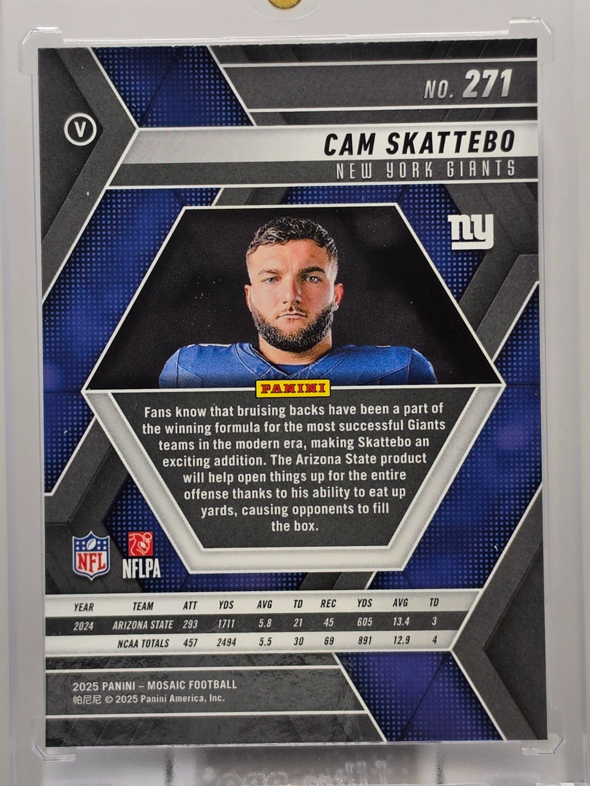 2025 Mosaic - Cam Skattebo (RC) Variation - Base - #271 - ** Buy 3 Get 1 **