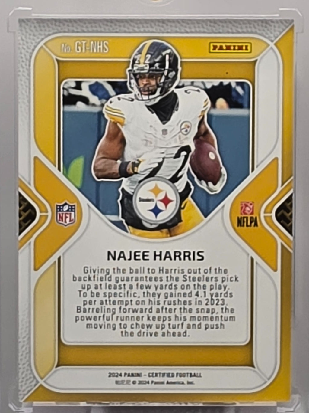 2024 Panini Certified - Najee Harris - Pink Mirrow /199- #GT-NH **Buy 3 Get 1**
