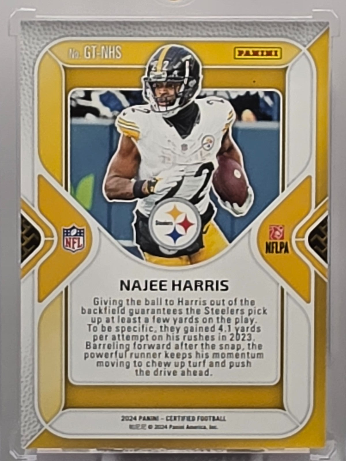 2024 Panini Certified - Najee Harris - Pink Mirrow /199- #GT-NH **Buy 3 Get 1**