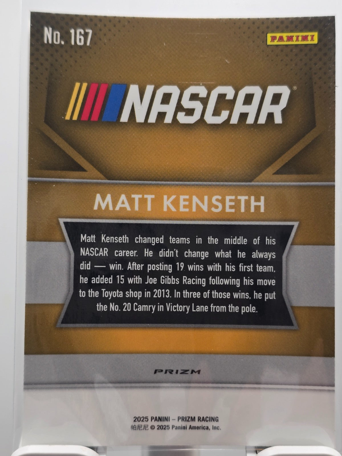 2025 Prizm Racing - #167 Matt Kenseth - Throwback - Silver Holo Prizm