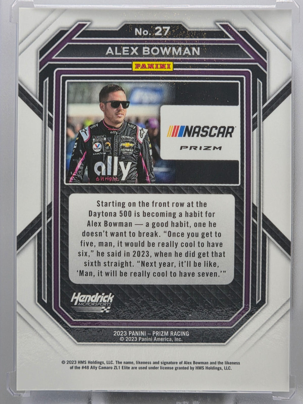 2023 Prizm Racing - Alex Bowman - Blue & Carolina Blue Hyper Prizm - #27