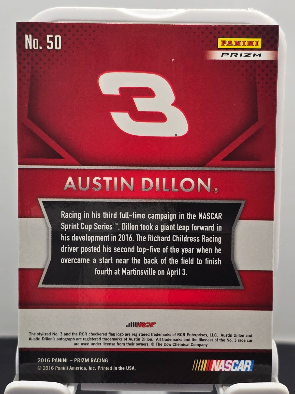2016 Prizm Racing - #50 Austin Dillon - Red, White & Blue Prizm