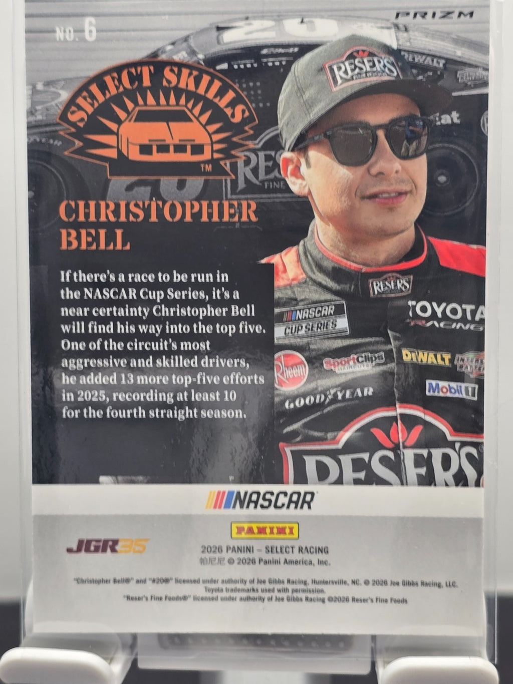 2026 Select NASCAR Racing - Christopher Bell - #6 - Select Skills - Flash Prizm
