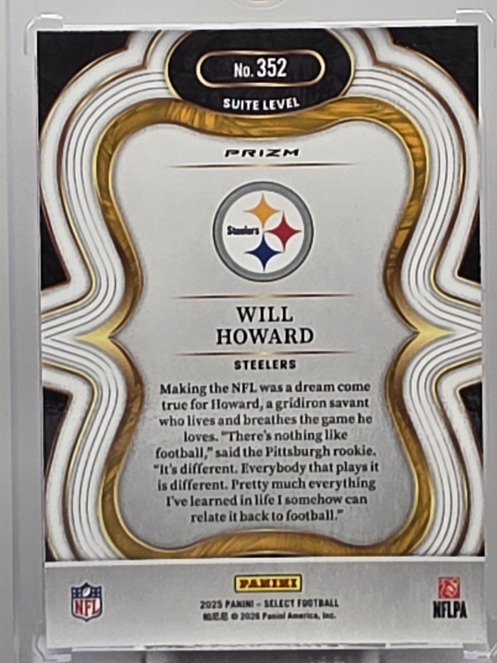 2025 Panini Select - Will Howard (RC) - Silver Prizm - #352