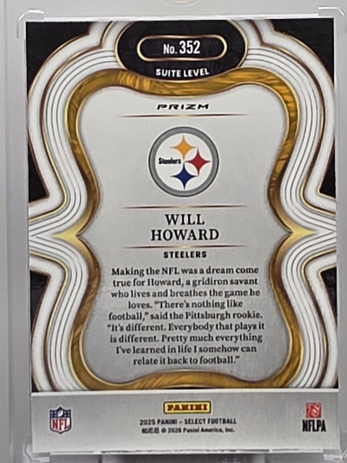 2025 Panini Select - Will Howard (RC) - Silver Prizm - #352