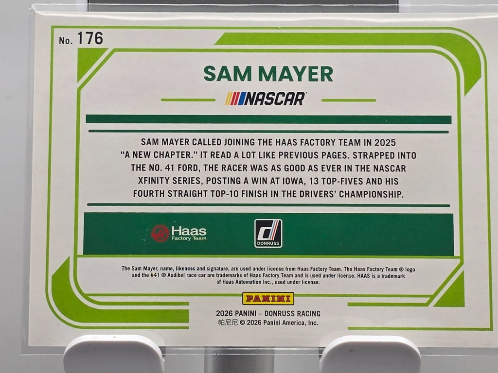2026 Donruss NASCAR Racing - #176 Sam Mayer  - Purple /99