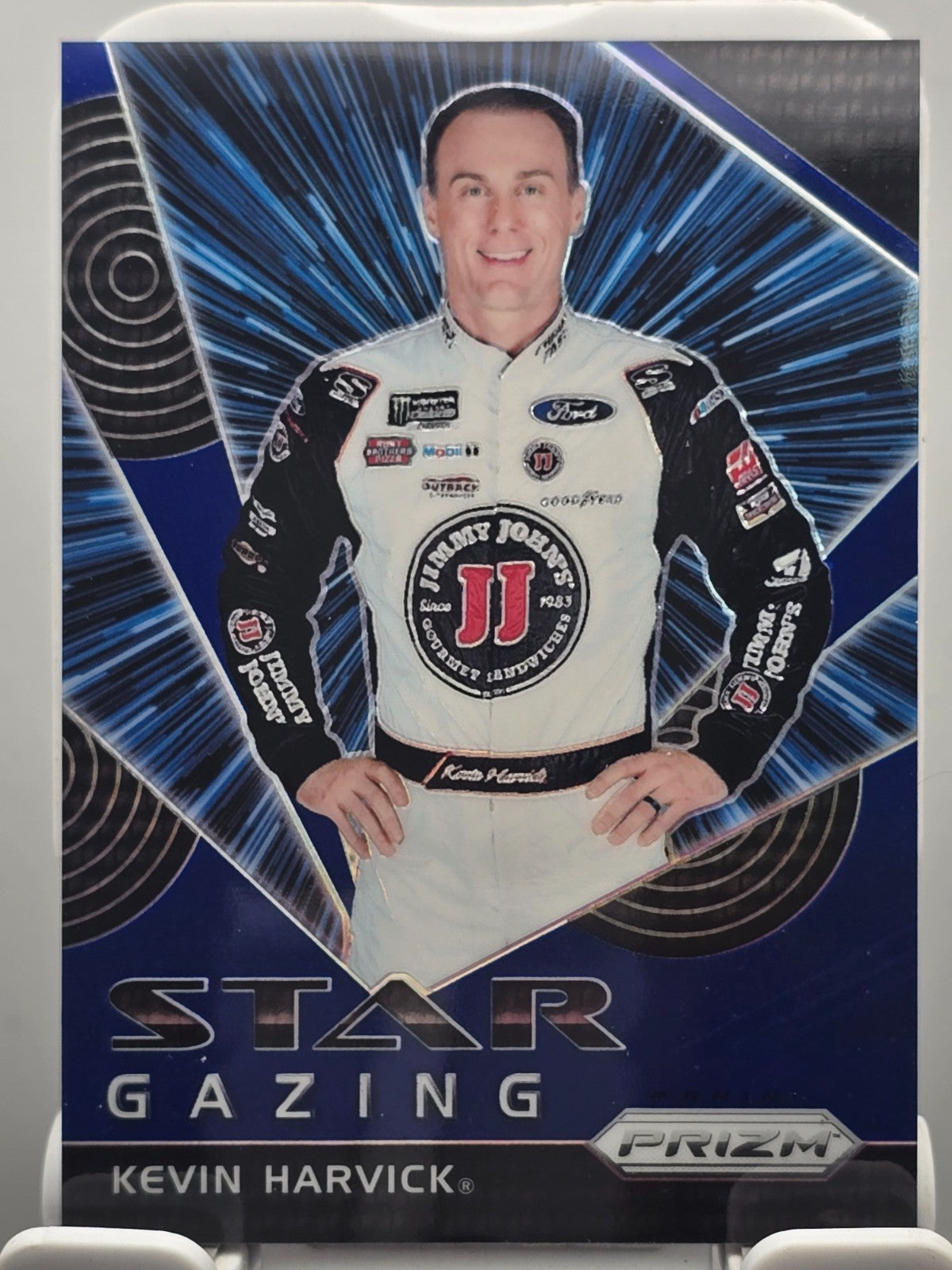 2018 Panini Prizm Racing - Kevin Harvic #70 - Star Gazing Blue /99