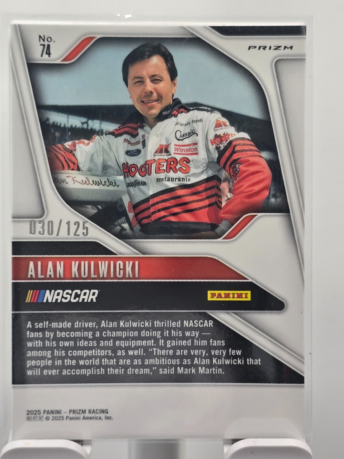 2025 Nascar Prizm Racing - #74 Alan Kulwicki - Orange Wave /125