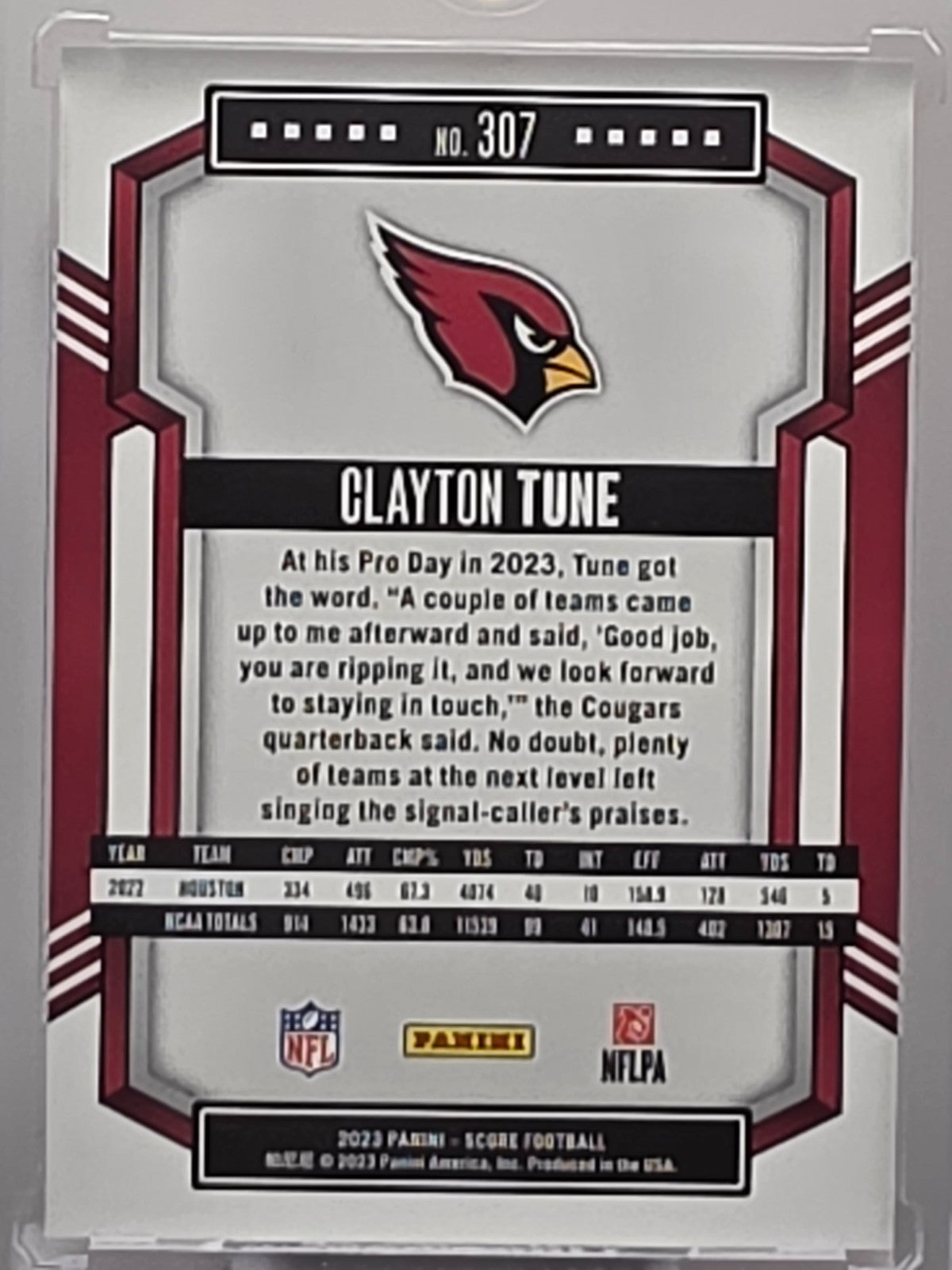 2023 Panini Score - Clayton Tune (RC) - Orange /565 - #307