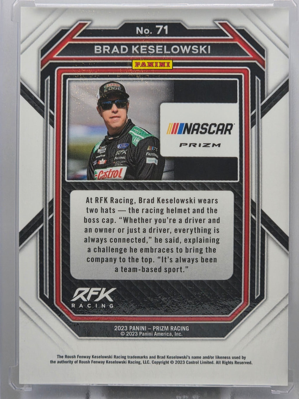 2023 Prizm Racing - Brad Keselowski - Blue & Carolina Blue Hyper Prizm - #71